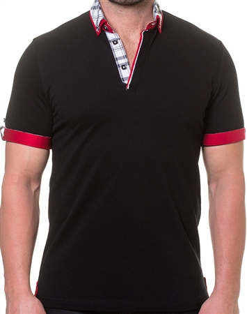 Men's Sporty Black Polo | Modern Classic Polo | Maceoo