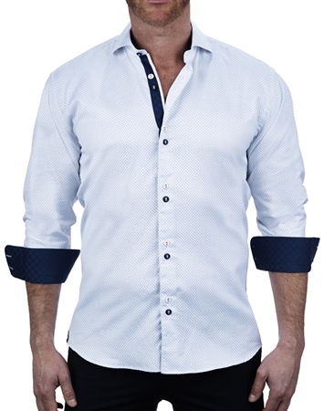 Modern White Dress Shirt | Luxury Dress Shirt | Maceoo Mentality Collection