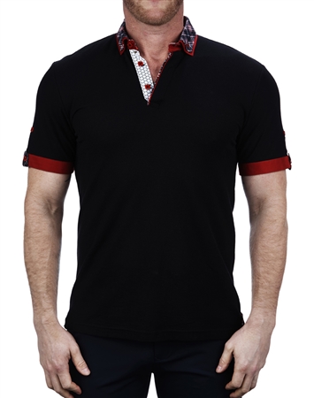 Sporty Black Polo | Luxury Slim Fit Polo | Maceoo Mentality Collection ...