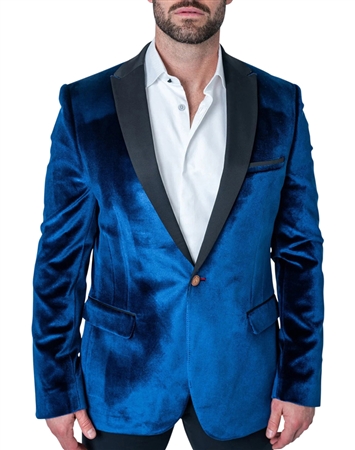 Blue suede sale blazer