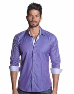Purple Long Sleeve Shirt | Jared Lang men fashion shirt Cgy 1030