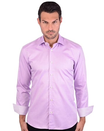 Suave Purple Men’s Dress Shirt | Long Sleeve Men’s Shirt| Bertigo Fashion