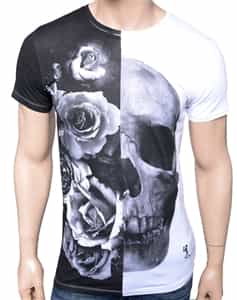 Religion Shirt- Rose Skull Designer T-Shirt