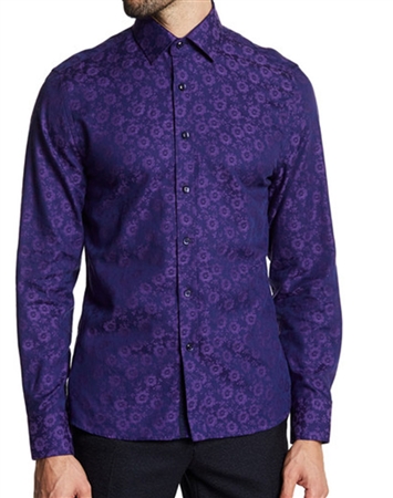 BRENDAN RAYON S/S BUTTON DOWN Shirts PURPLE from Pleasures 53 EUR