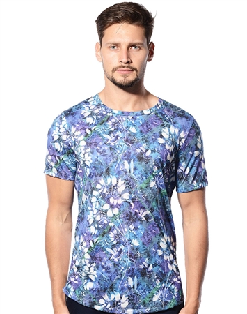 Shop Men- Luxury purple Floral T Shirt
