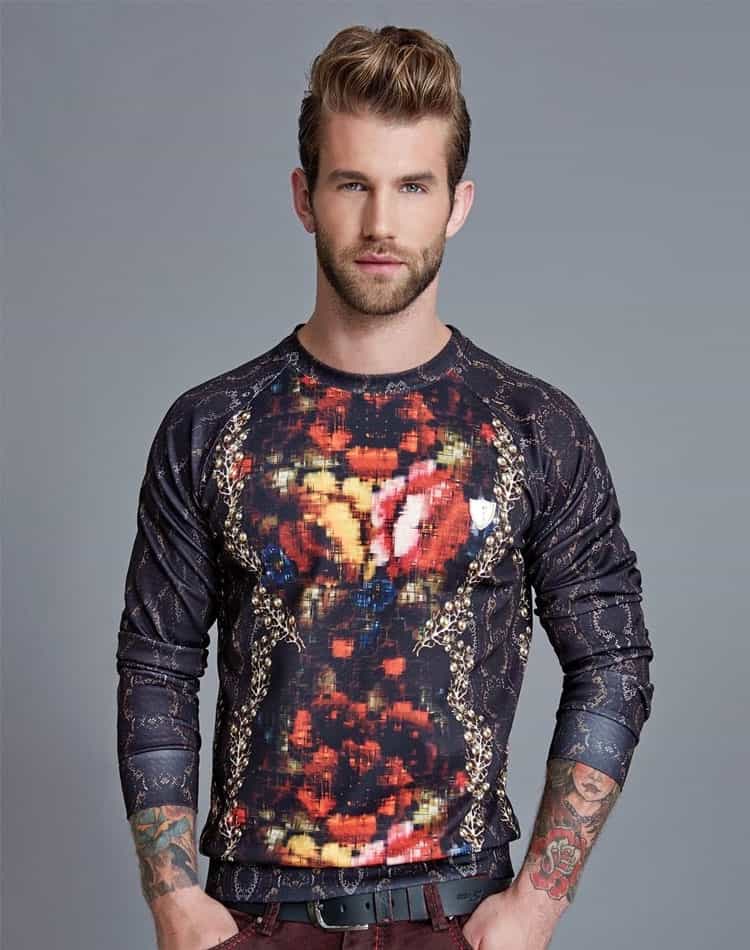 men snake skin shirt